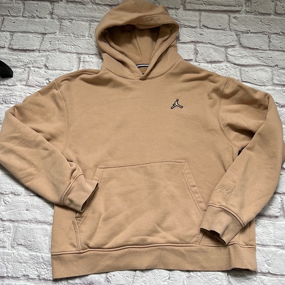 Jordan | Shirts | Air Jordan Hoodie Sweatshirt Browntan Color Medium |  Poshmark